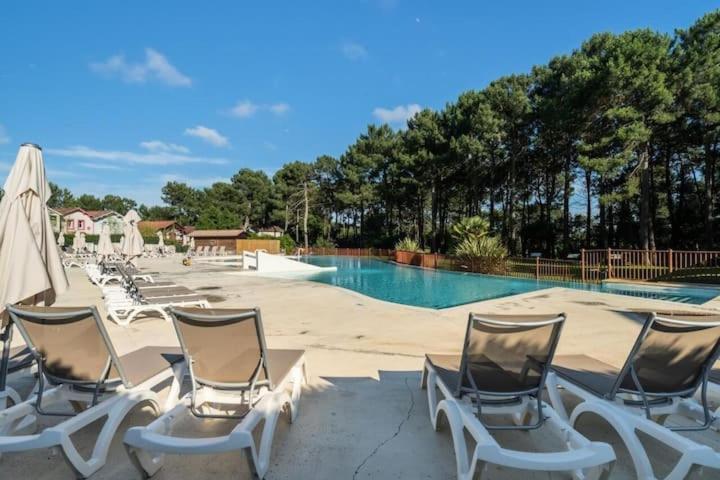 Maison Sur Golf Avec Piscine Chauffee A Lacanau Ocean المظهر الخارجي الصورة